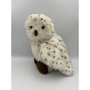 Vintage A&A Plush Snowy Spotted Owl Plush Stuffed Animal White Bird Toy